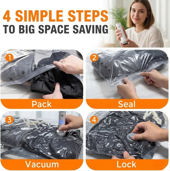 PackVac™ Vacuum Storage Travel Kit